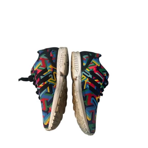 Adidas ZX Flux Rainbow Multi Color Lace Up Low Top Sneakers Mens Sz 7 - Picture 7 of 10